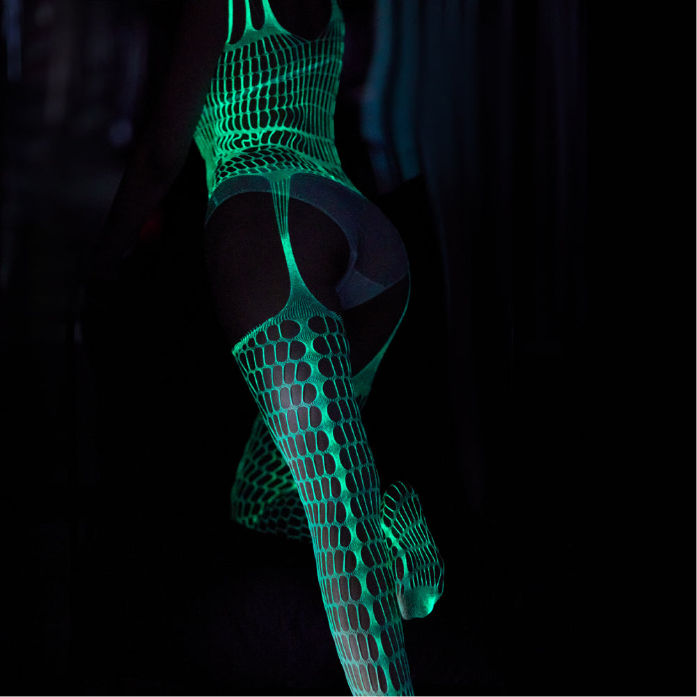 Glow-in-the-dark jumpsuit crotchless - AMORESY
