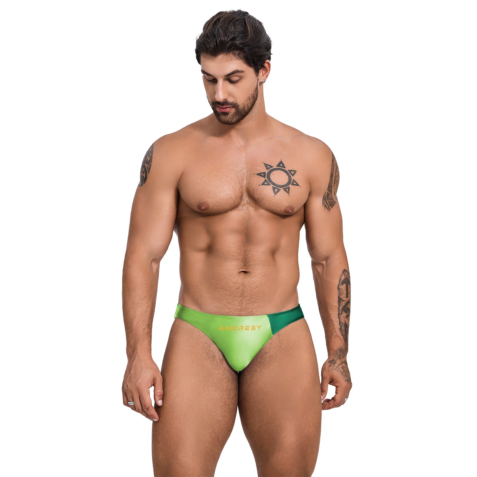 Oceanus C Series Swimming Briefs Acid Lime / M - AMORESY