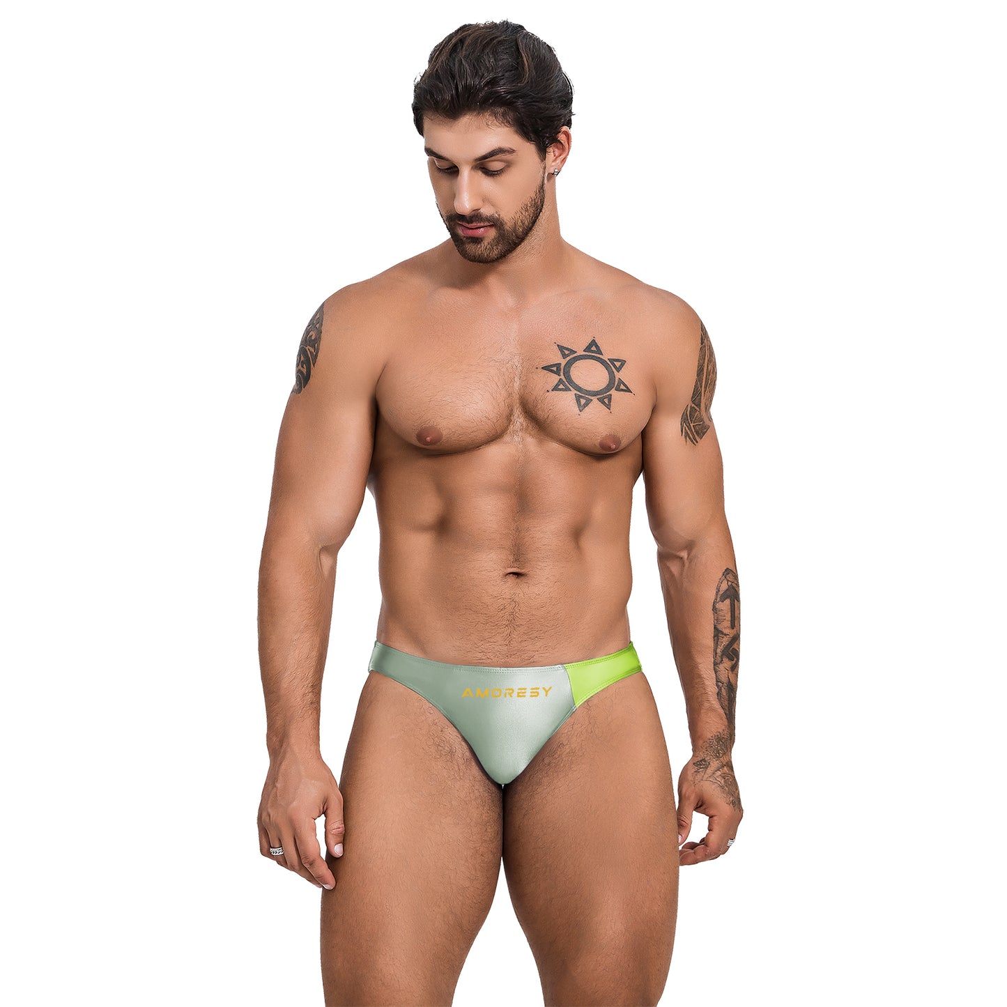 Oceanus C Series Swimming Briefs Sea Foam / M - AMORESY