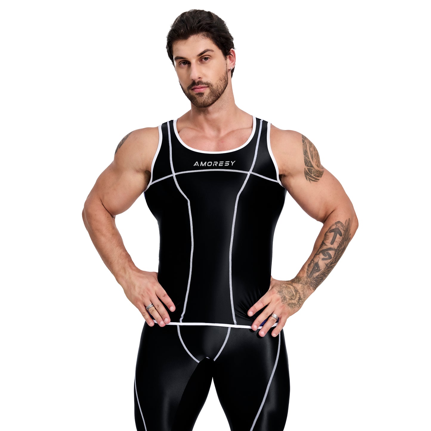 Phoenix Sports Vest & Leggings Black(Vest) / M - AMORESY