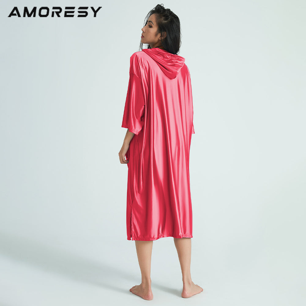 Cassara Hooded Changing Robe Swimming suit - AMORESY