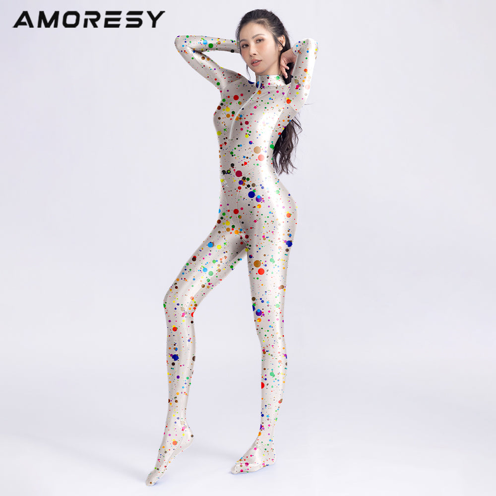 Celestia Series Front-Zip Catsuit - Patterned Designs