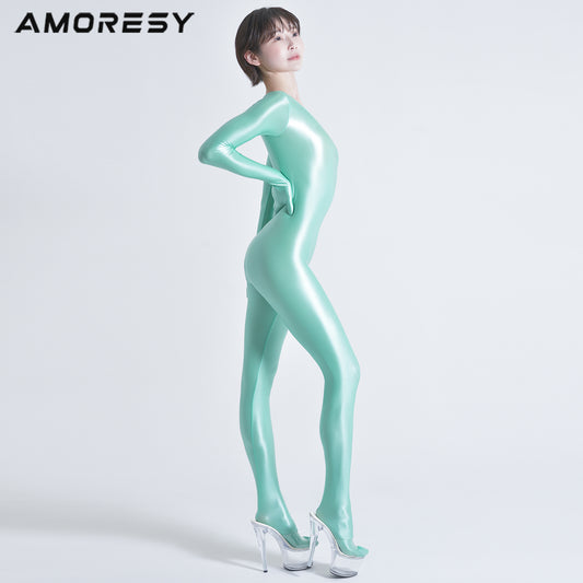 Inferna Sheer Full-Body Catsuit – Gloved and Footed Design