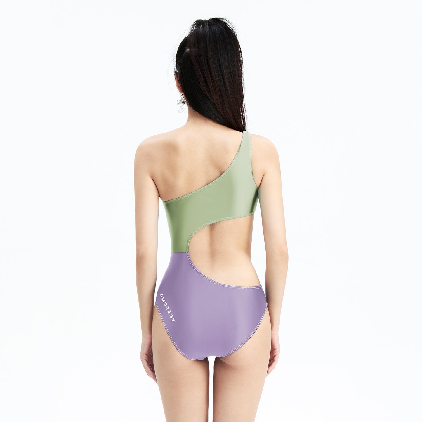Alyssa Asymmetrical Cutout Swimsuit Leotard
