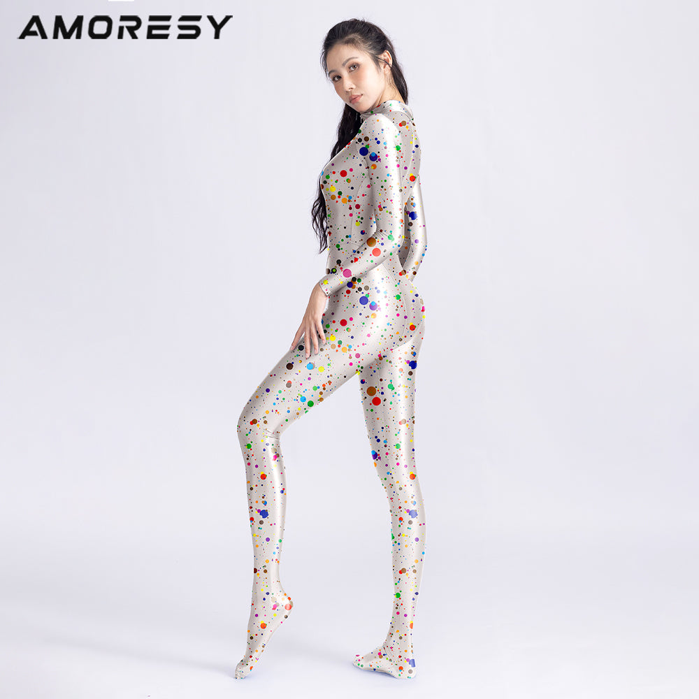 Celestia Series Front-Zip Catsuit - Patterned Designs
