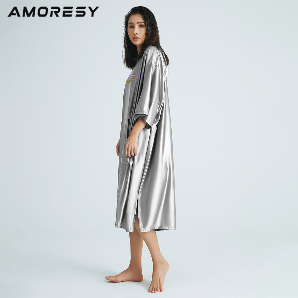Cassara Hooded Changing Robe Swimming suit - AMORESY