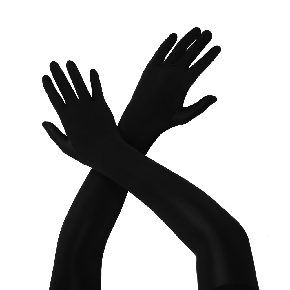 Celebriti Silky Elbow-Length Gloves Gloves One size / Black - AMORESY