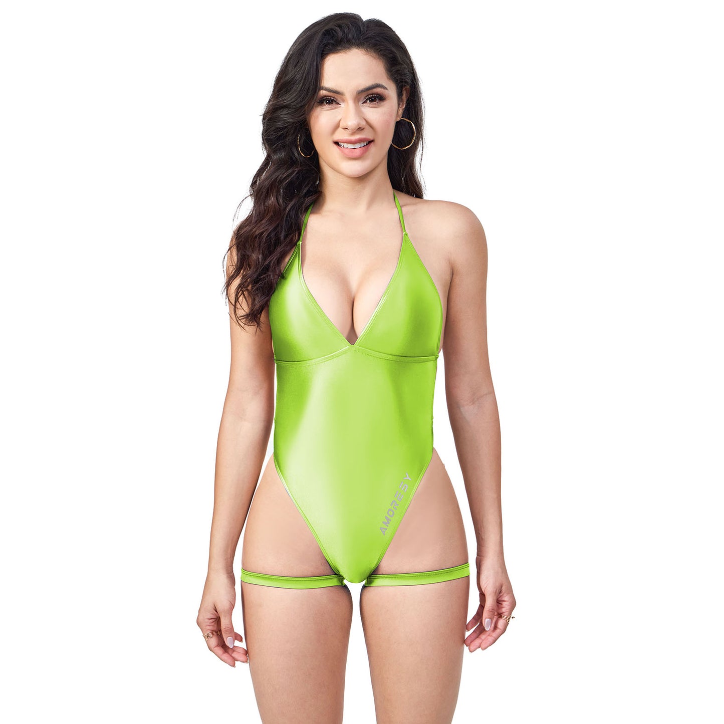 Nyra Backless Leg-Strap Swimsuit