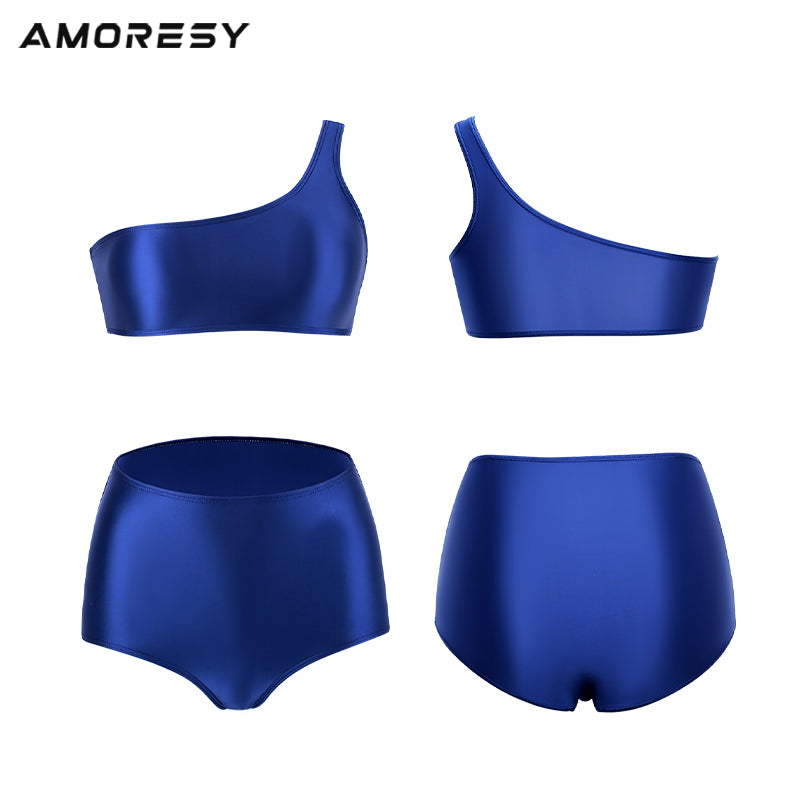 Anachronox Retro High-Waisted Swimsuit Bikini - AMORESY