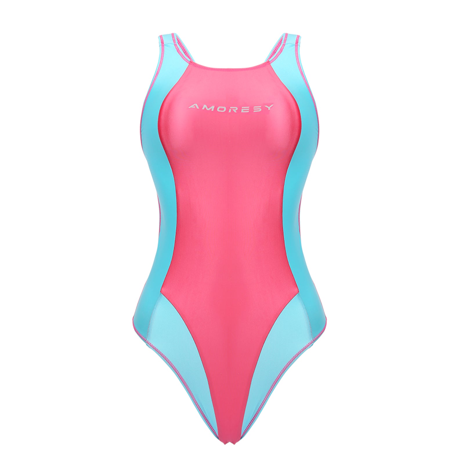 Aphrodite B Series High-Leg Backless Swimsuit Leotard Rose Red / M - AMORESY