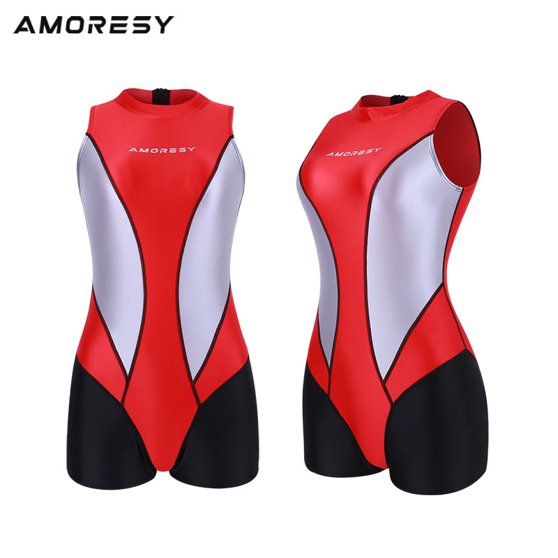 Solanthe Short Leg Swimsuit Leotard Swimming suit - AMORESY