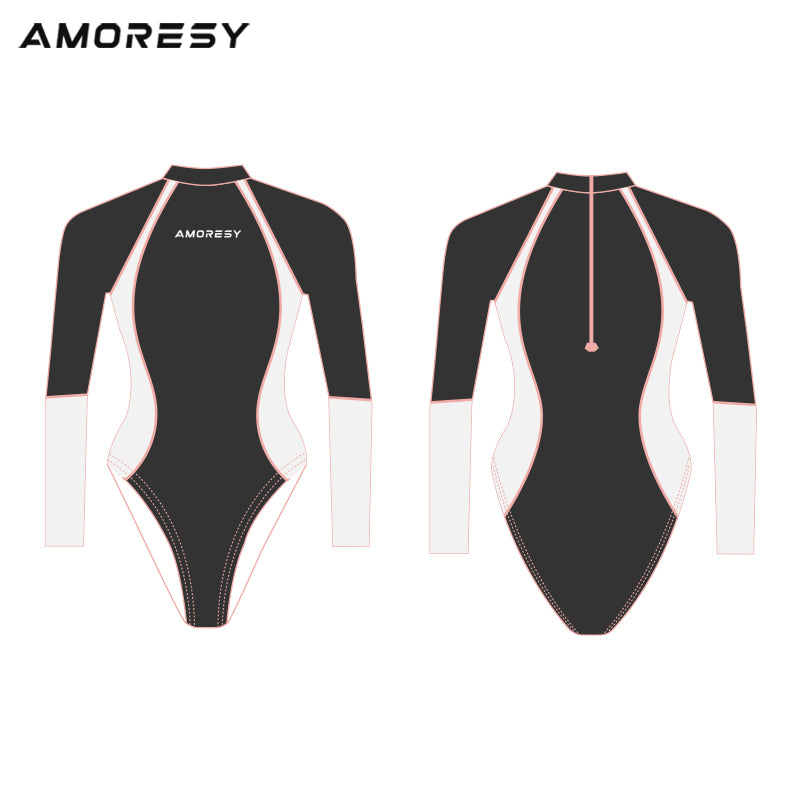 Chrysalis Long-Sleeve Swimsuit Leotard Swimsuit Leotard - AMORESY