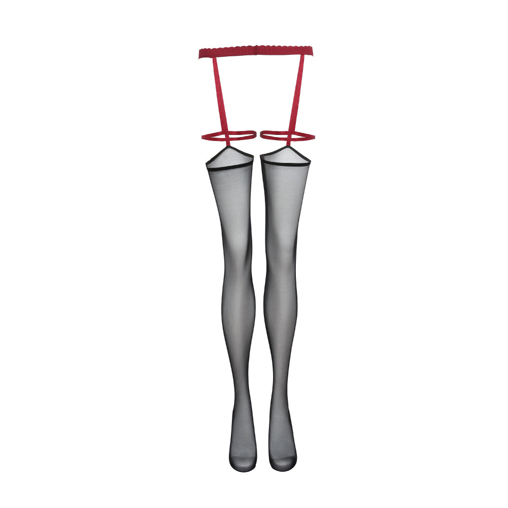 Royalti Thigh-High Stockings and Garter Belt - AMORESY