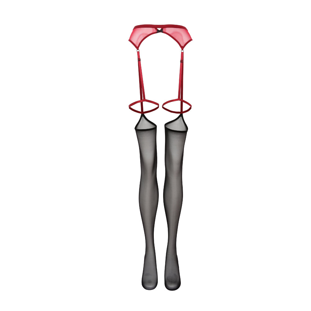 Revelati Thigh-High Stockings and Garter Belt - AMORESY