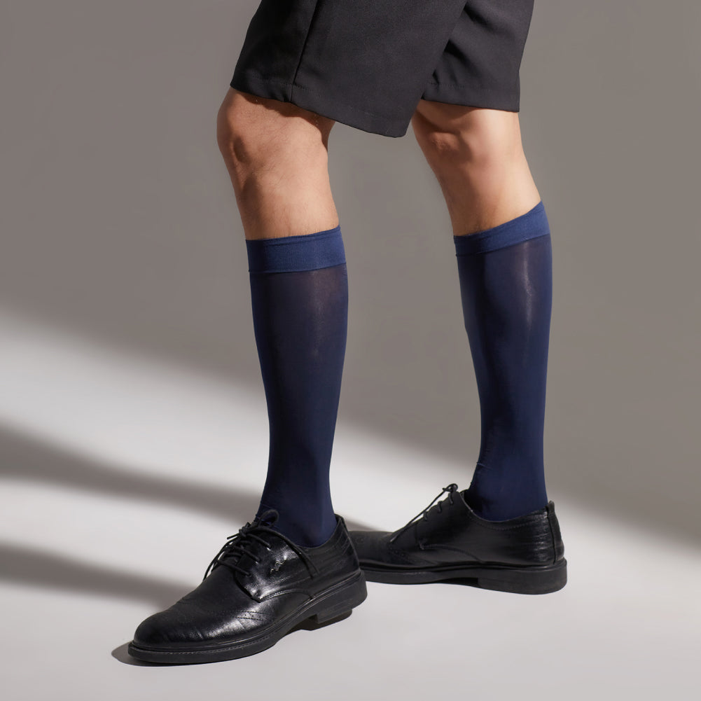 Authoriti Men’s Long Semi-Sheer Socks Lingerie - AMORESY