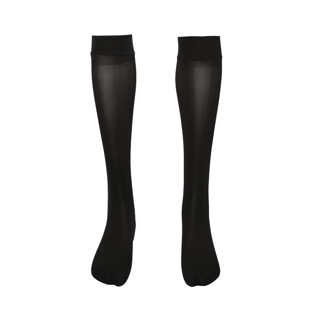 Authoriti Men’s Long Semi-Sheer Socks Lingerie Black / One size - AMORESY