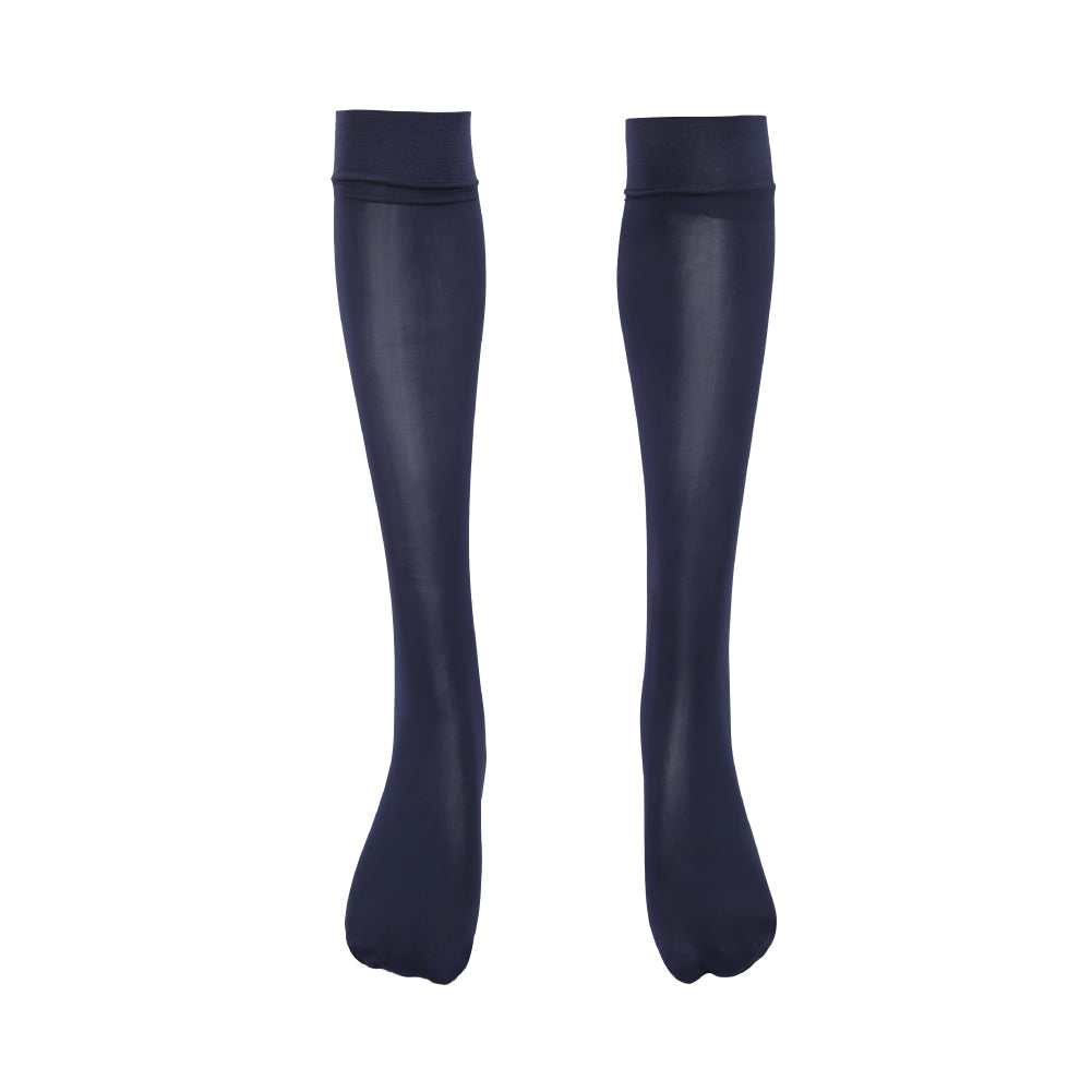 Authoriti Men’s Long Semi-Sheer Socks Lingerie Navy blue / One size - AMORESY