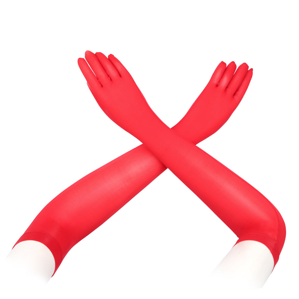 Operati Silky Elbow-Length Gloves Red / One size - AMORESY