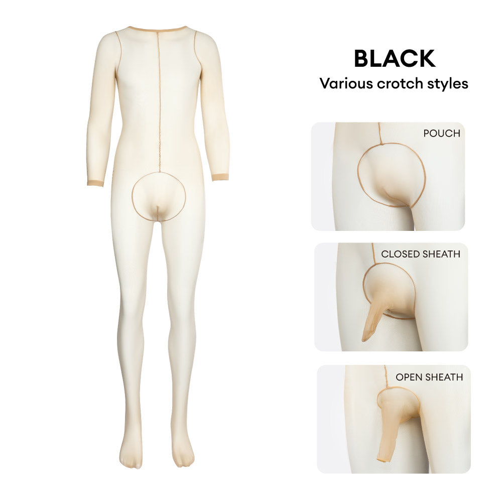 Vaniti Sheer Ultra-Shiny Men's Bodysuit