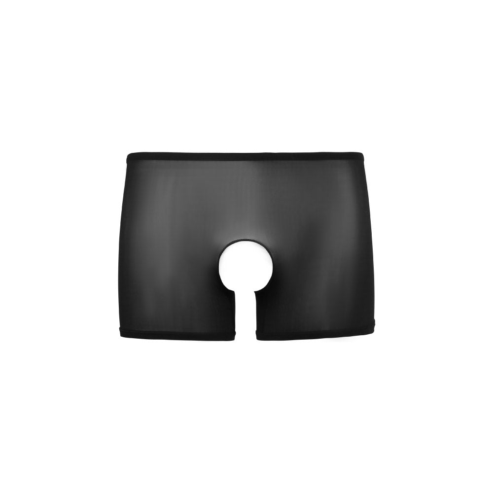 Relenti Men's Shiny Ultra-Thin Sheer Boxer Shorts