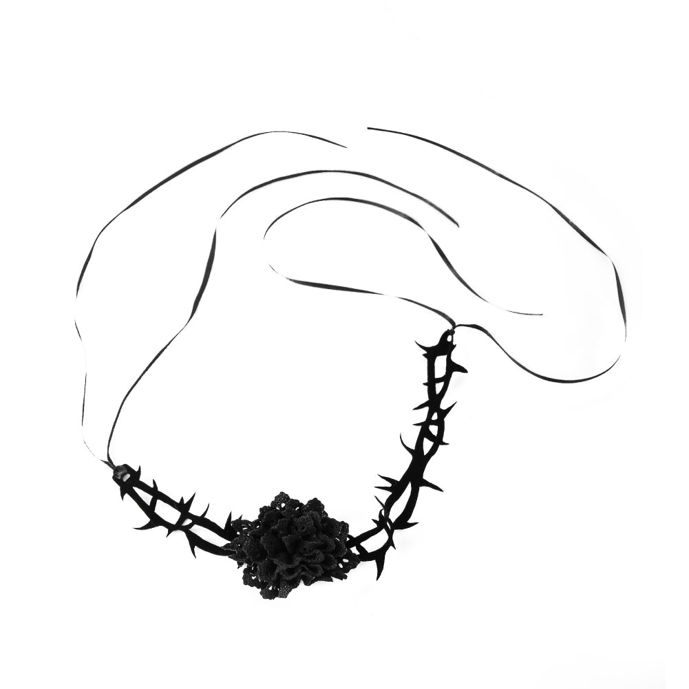 Beauti Rose Choker Black strap style - AMORESY