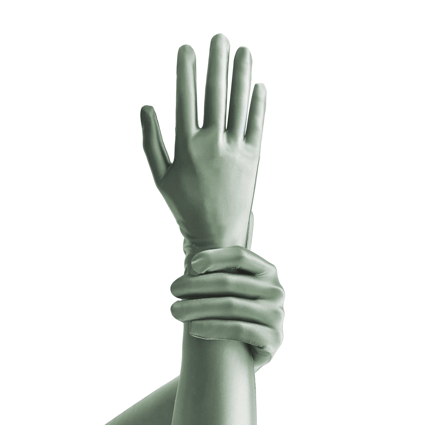 Elbow-Length Gloves one size / Sea Foam - AMORESY