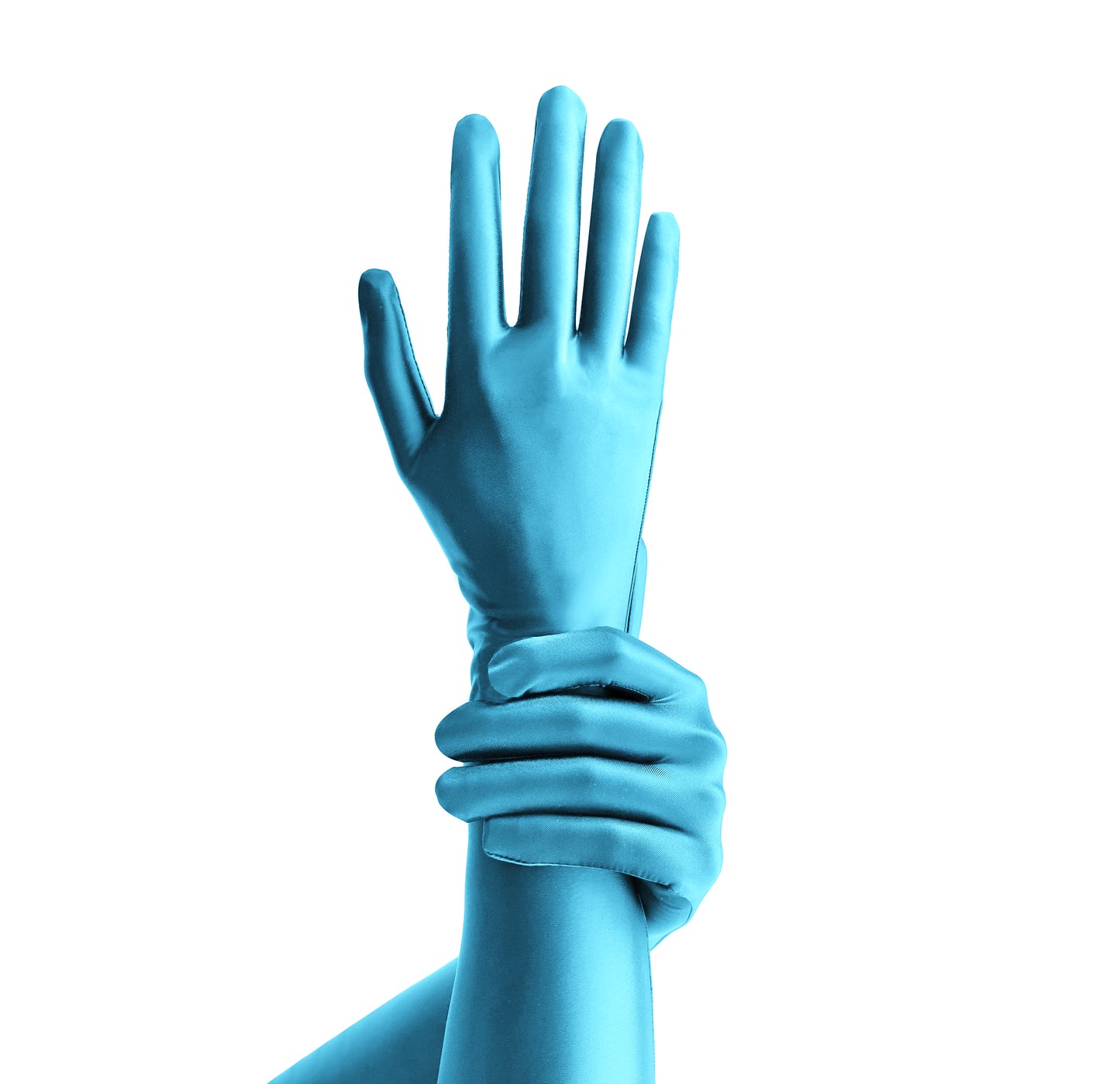 Elbow-Length Gloves one size / Waterspout Blue - AMORESY
