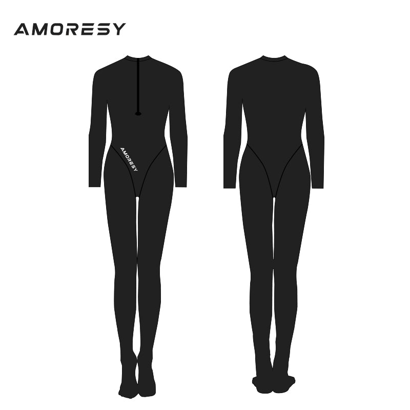Celestia Series Front-Zip Catsuit Catsuit - AMORESY
