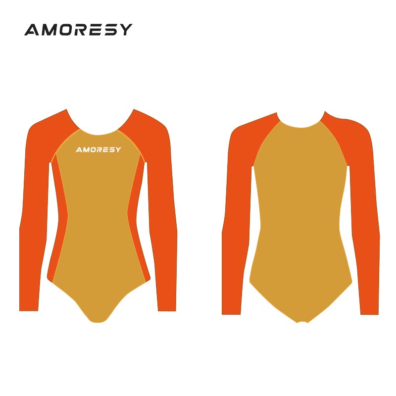 Elestra High-Leg Scoop-Neck Swimsuit Leotard - AMORESY