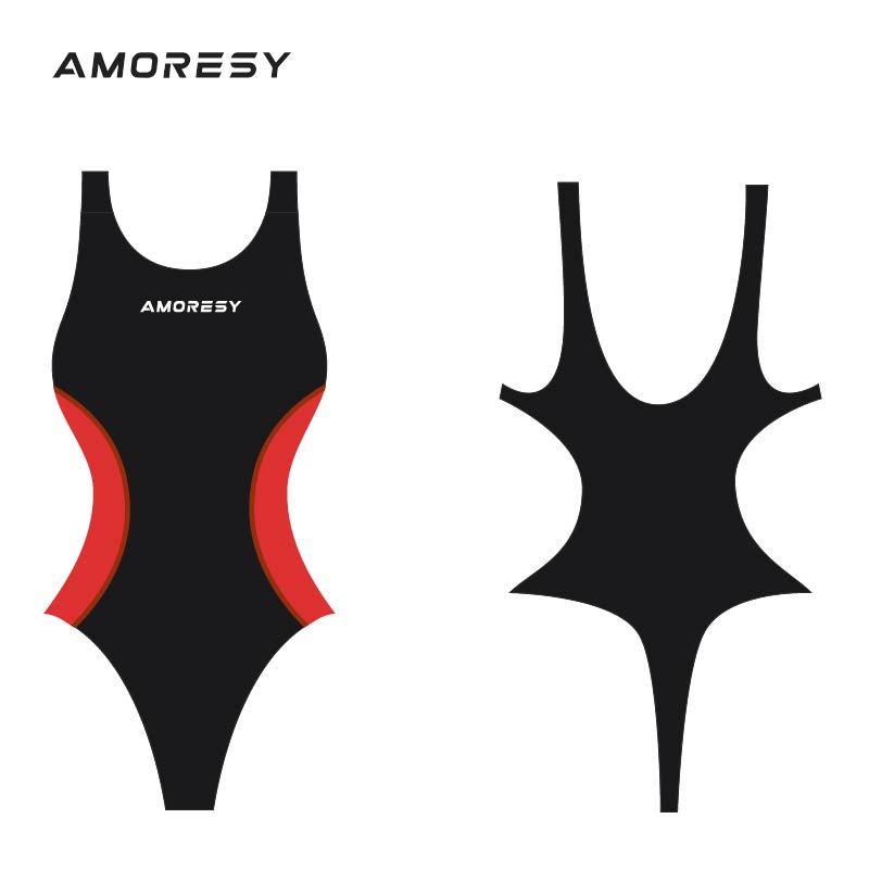 Sirenia Super High-Leg Thong Swimsuit Leotard Black / M - AMORESY