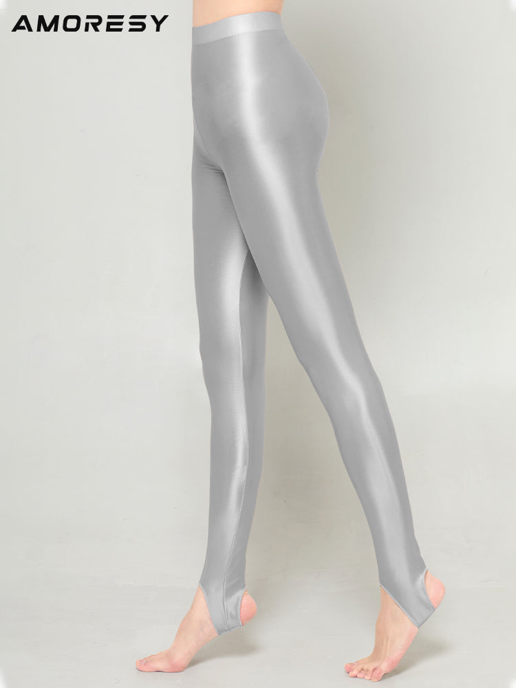 Luminelle Stirrup Leggings Silver Gray / M - AMORESY