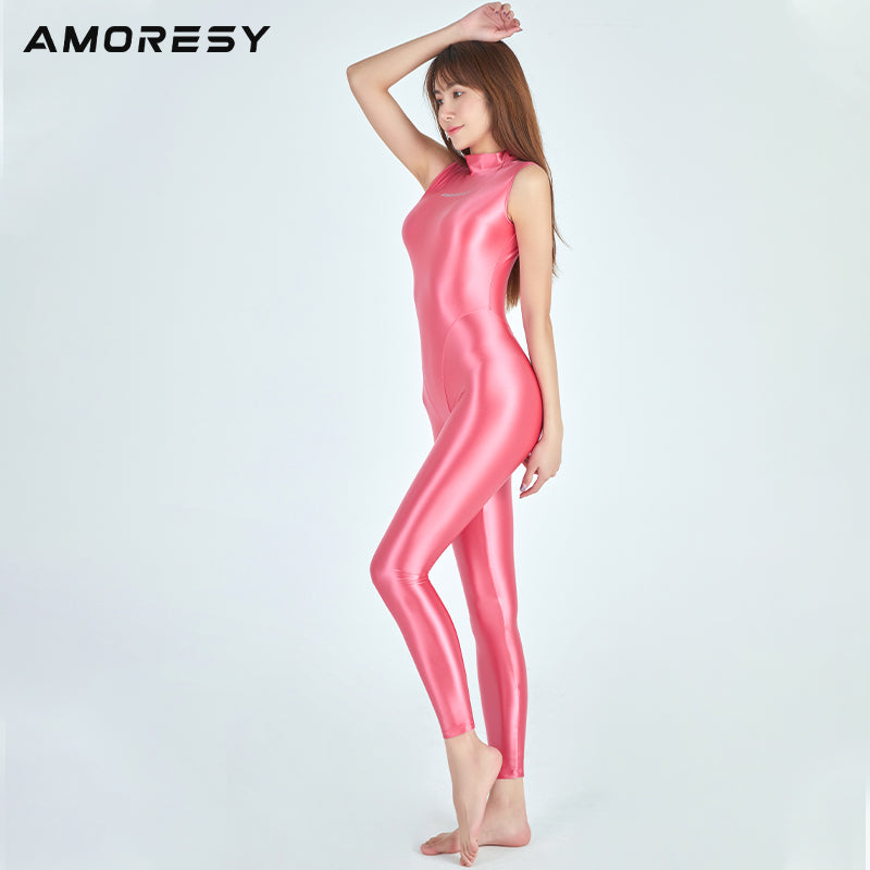 Elara Series Sleeveless Catsuit Catsuit Rose Red / M - AMORESY