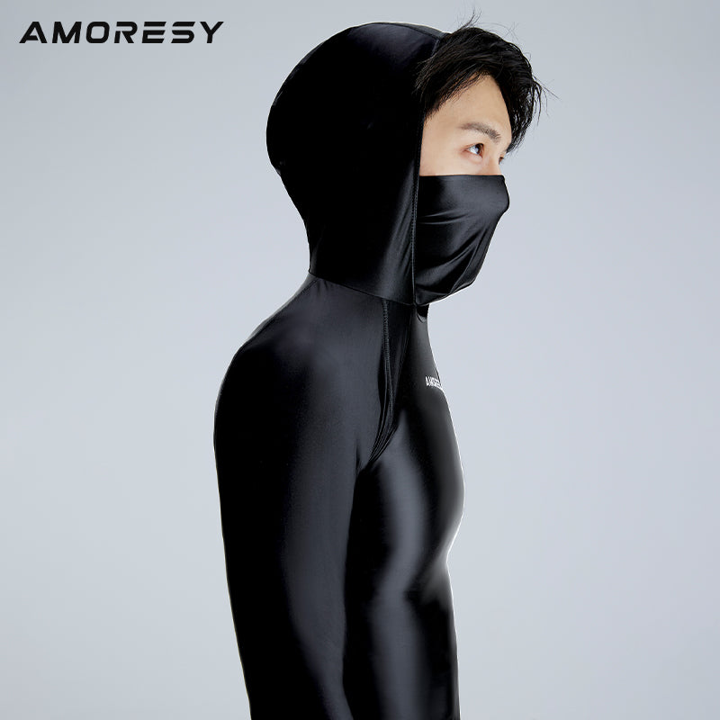 Hyperion Long-Sleeve Snood Hoodie Swimming suit Black / M - AMORESY