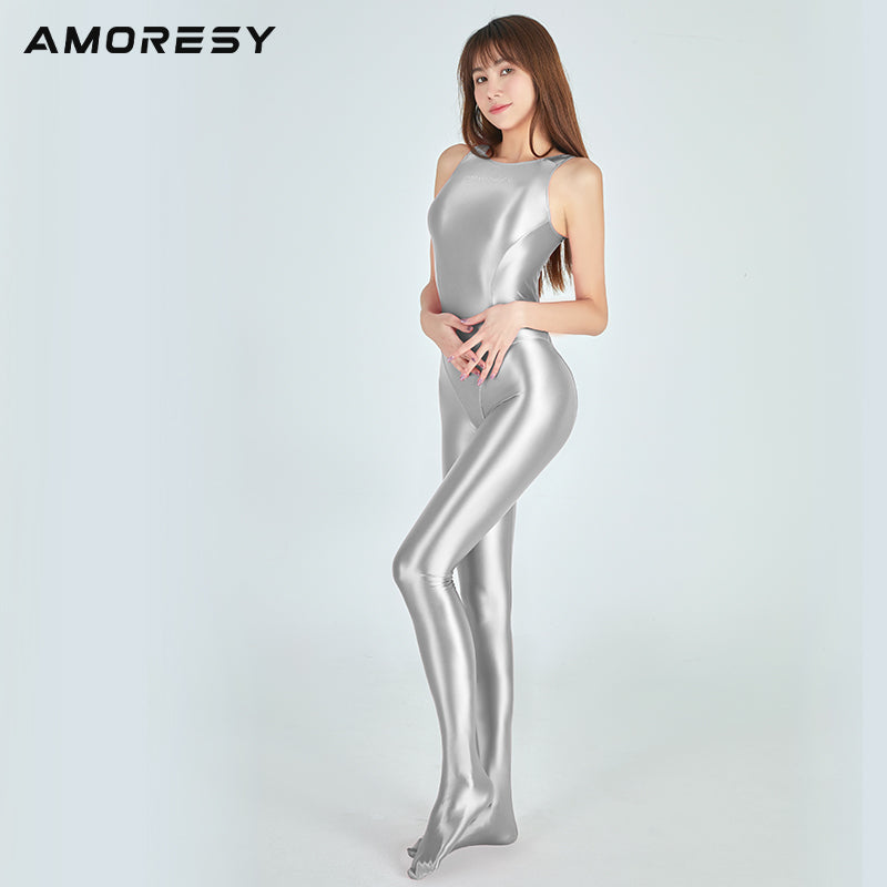 Nyssara Series Backless Catsuit Catsuit Silver Gray / M - AMORESY
