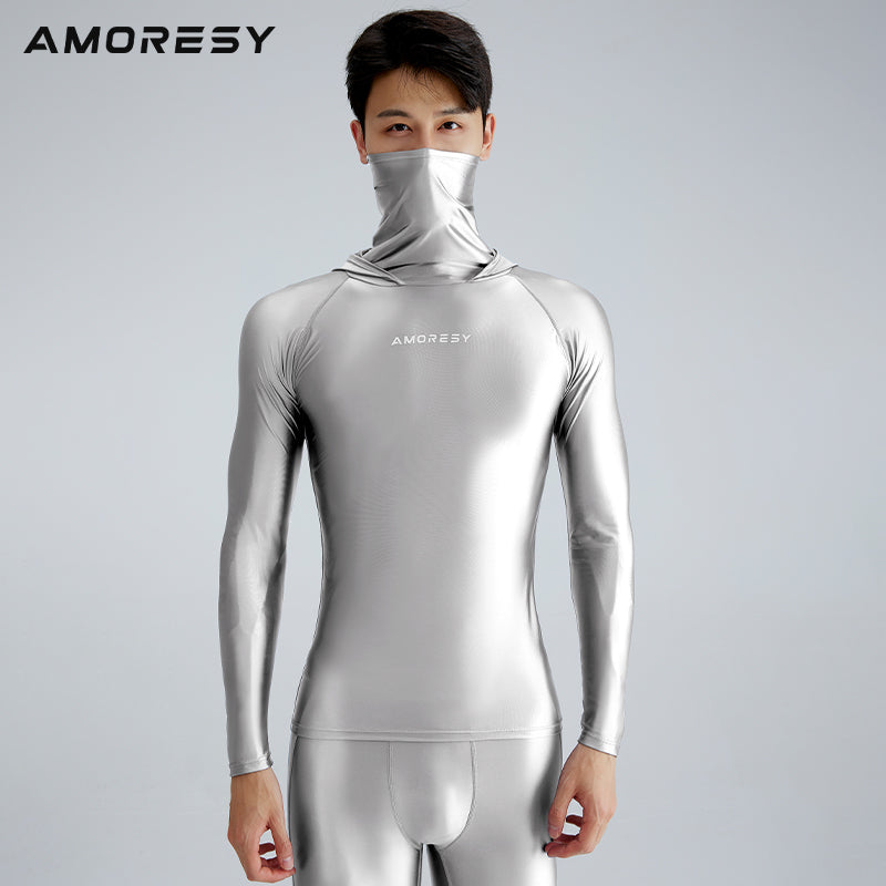 Hyperion Long-Sleeve Snood Hoodie Swimming suit Silver Gray / M - AMORESY
