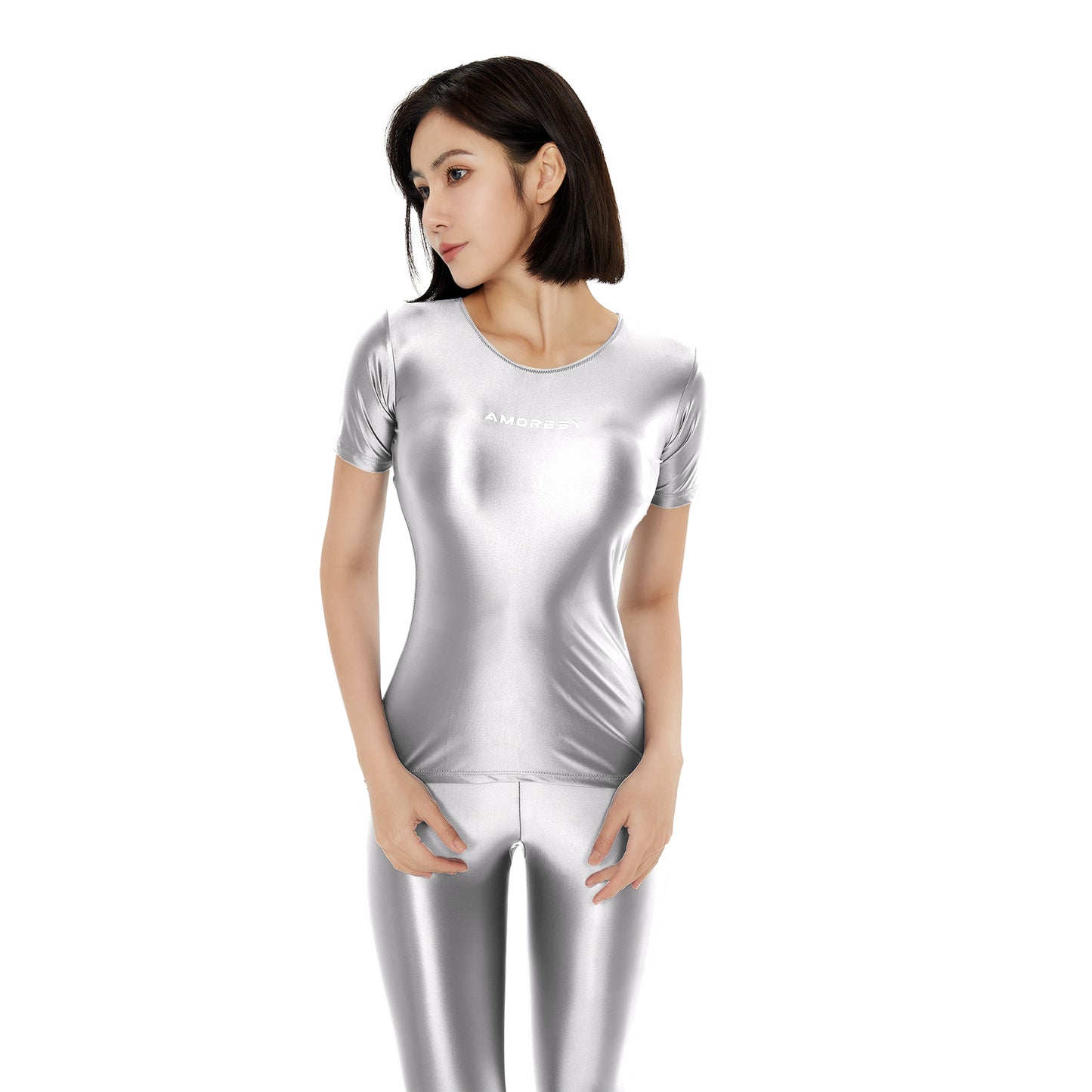 Charmora Short-Sleeve T-shirt silver / M - AMORESY