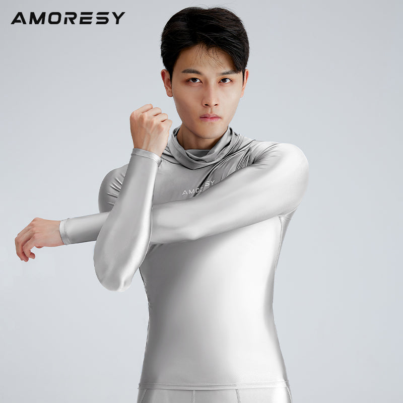 Hyperion Long-Sleeve Snood Hoodie Swimming suit - AMORESY