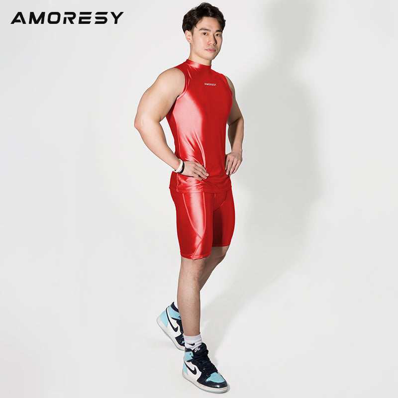 Poseidon Sleeveless Sports Tank Top 服饰与配饰 Red / M - AMORESY