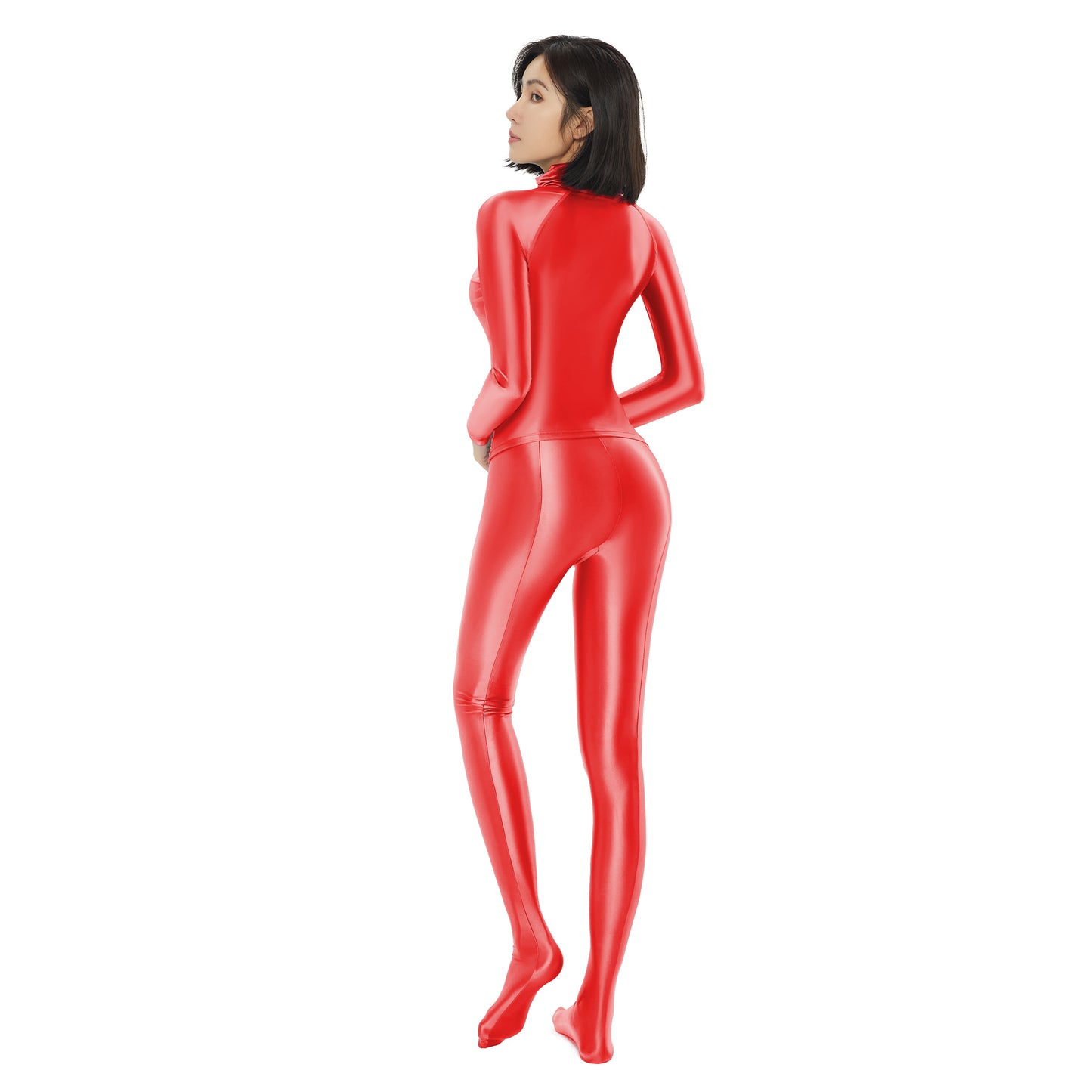 Divina Long-Sleeve Snood T-shirt Red / M - AMORESY
