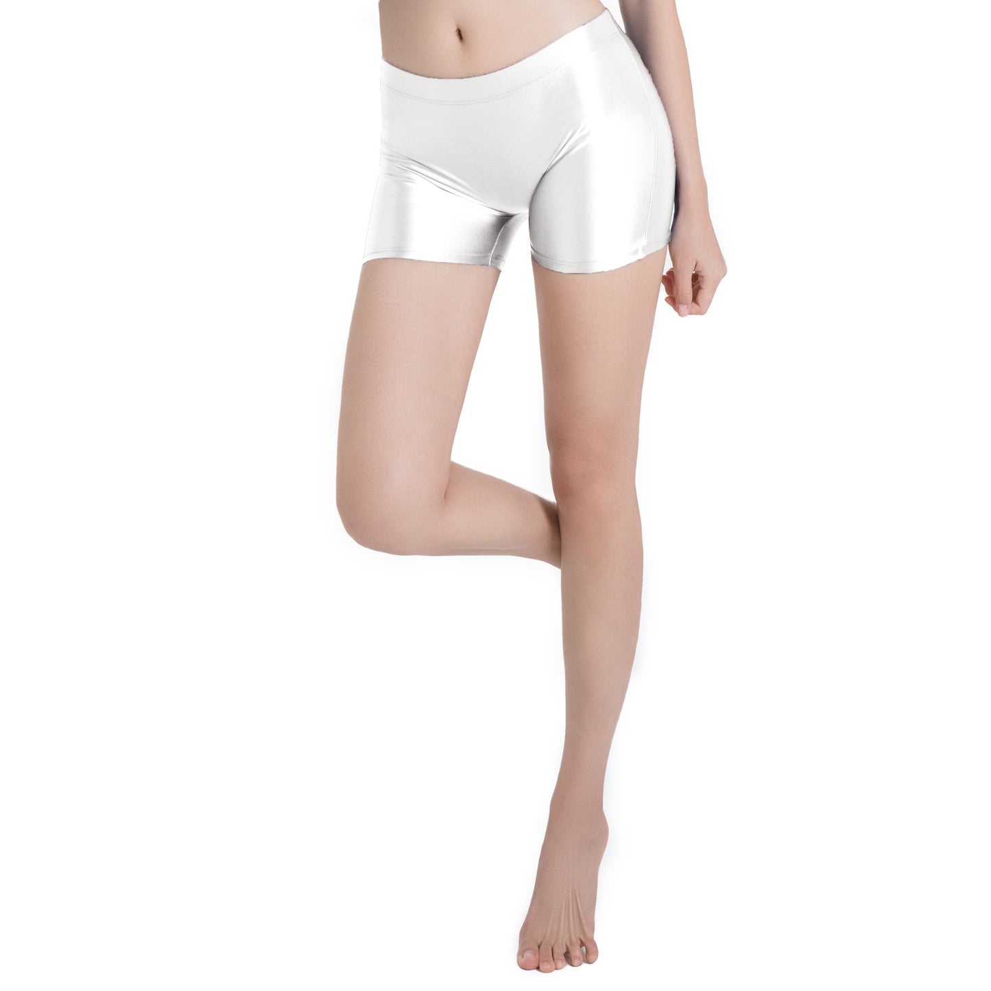 Satinora Hot Pants White / M - AMORESY
