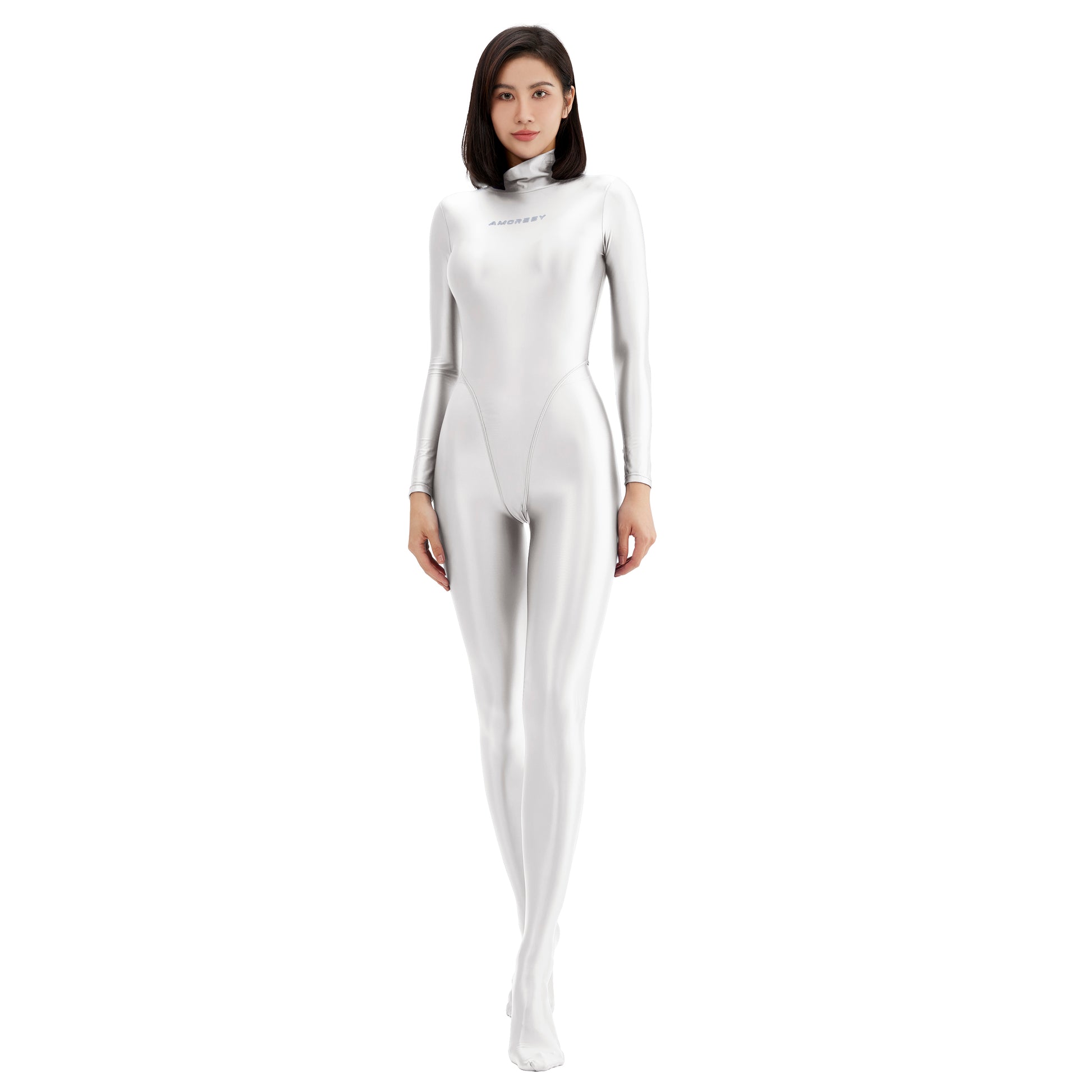 Epica Super High-Leg Thong Swimsuit Leotard White / M - AMORESY