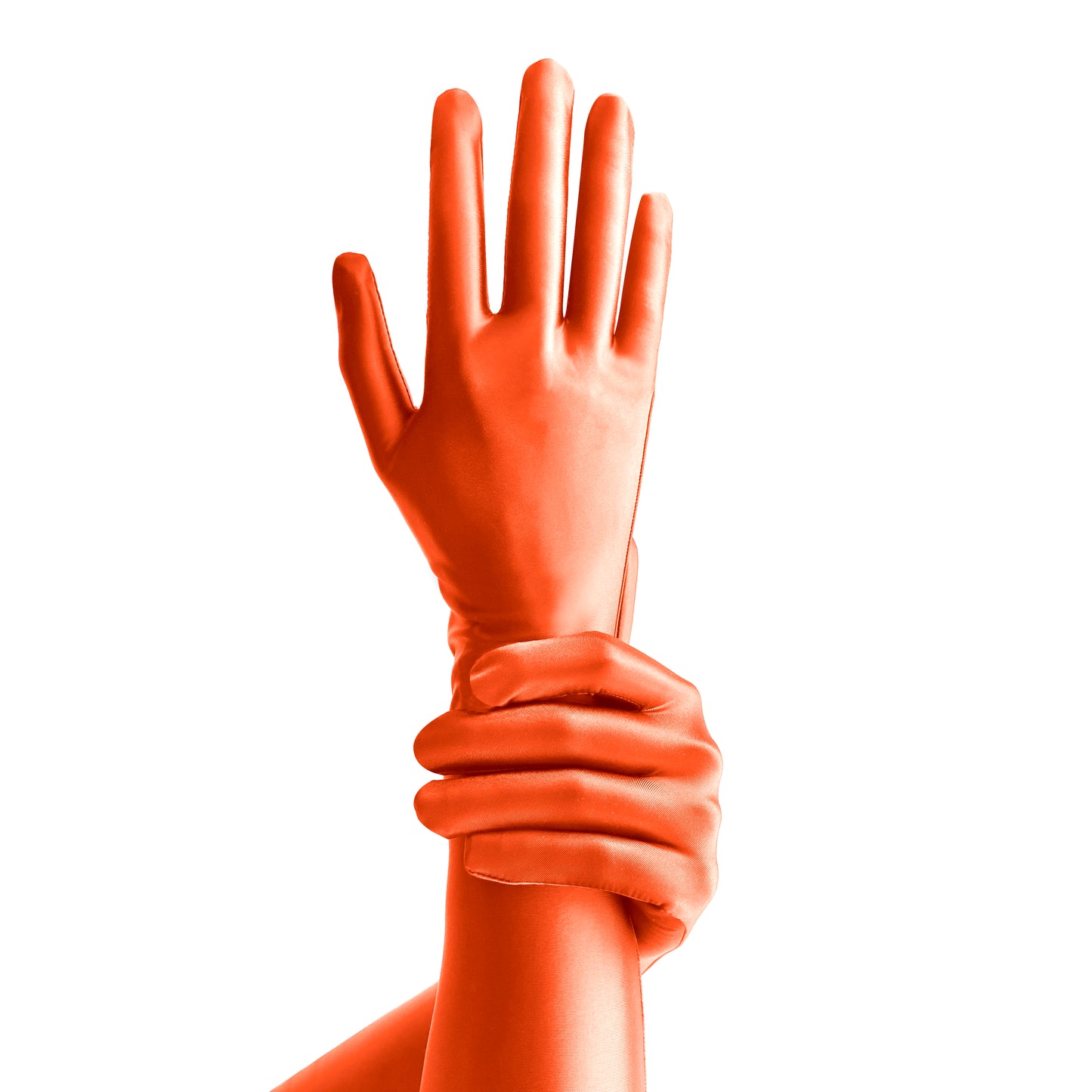 Elbow-Length Gloves one size / ORANGE - AMORESY