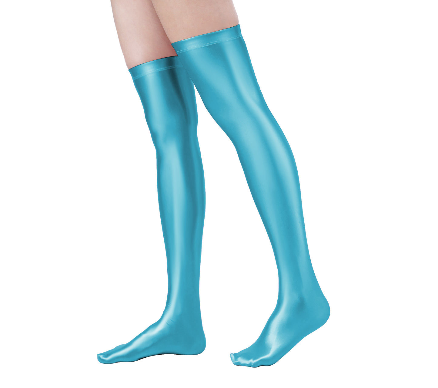 Luxiva Thigh High Stockings Swimming suit Waterspout Blue / L - AMORESY