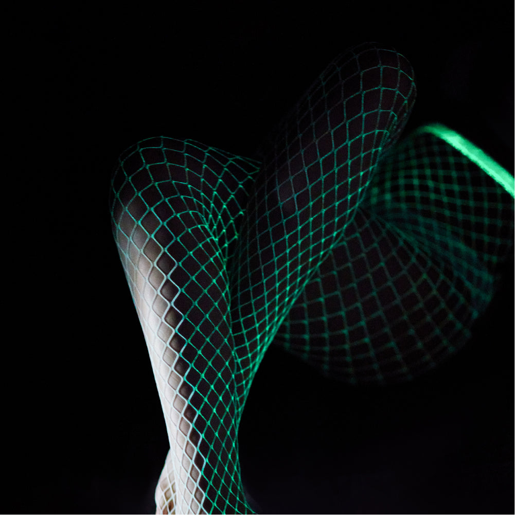 Radianti Glow-in-the-Dark Fishnet Tights - AMORESY