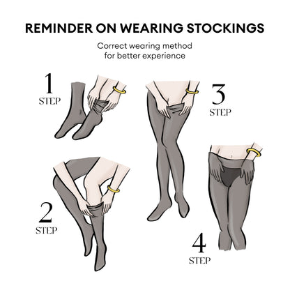 Spotti Polka Dot Thigh-High Stockings and Garter Belt