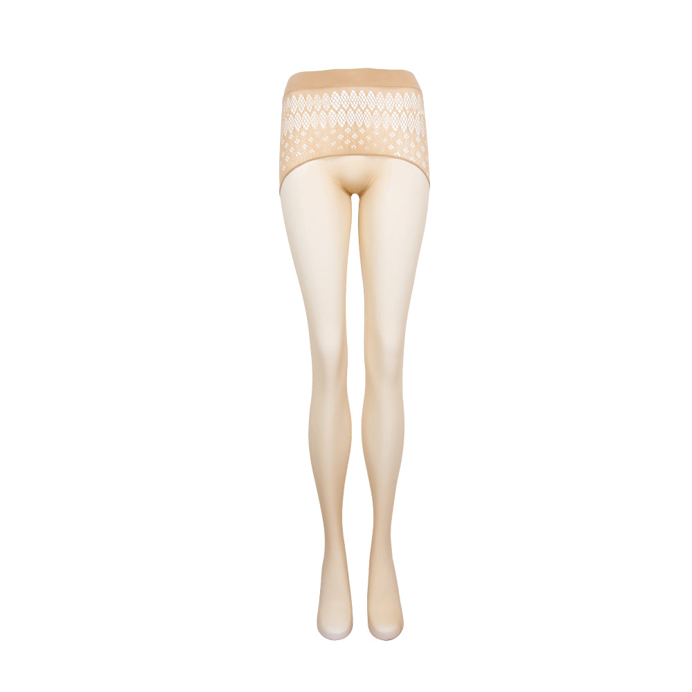 Mystiti Patterned Seamless Tights One size / Flesh / Closed crotch - AMORESY