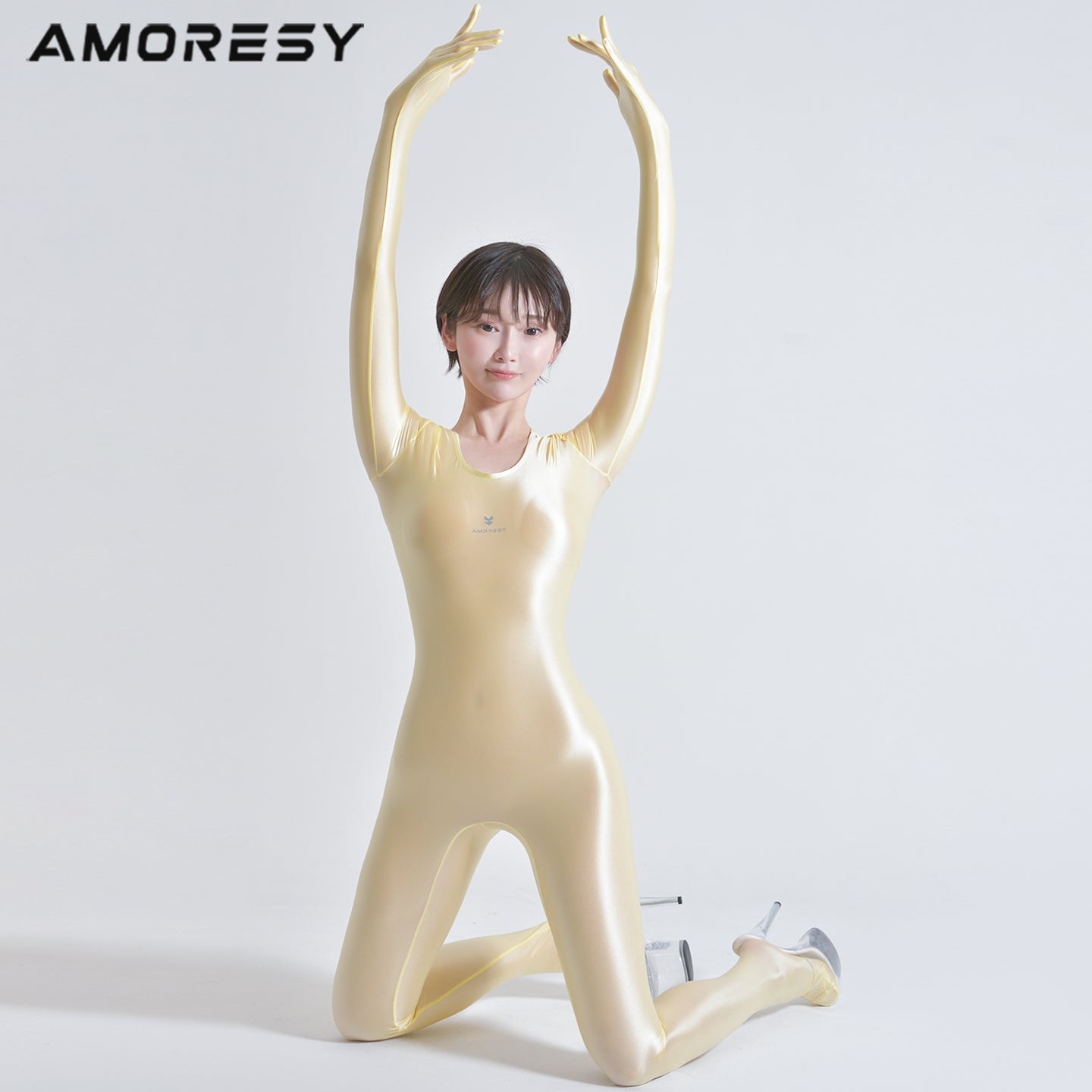 Inferna Sheer Full-Body Catsuit – Gloved and Footed Design