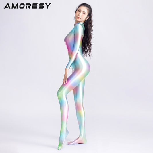 Celestia Series Front-Zip Catsuit - Patterned Designs