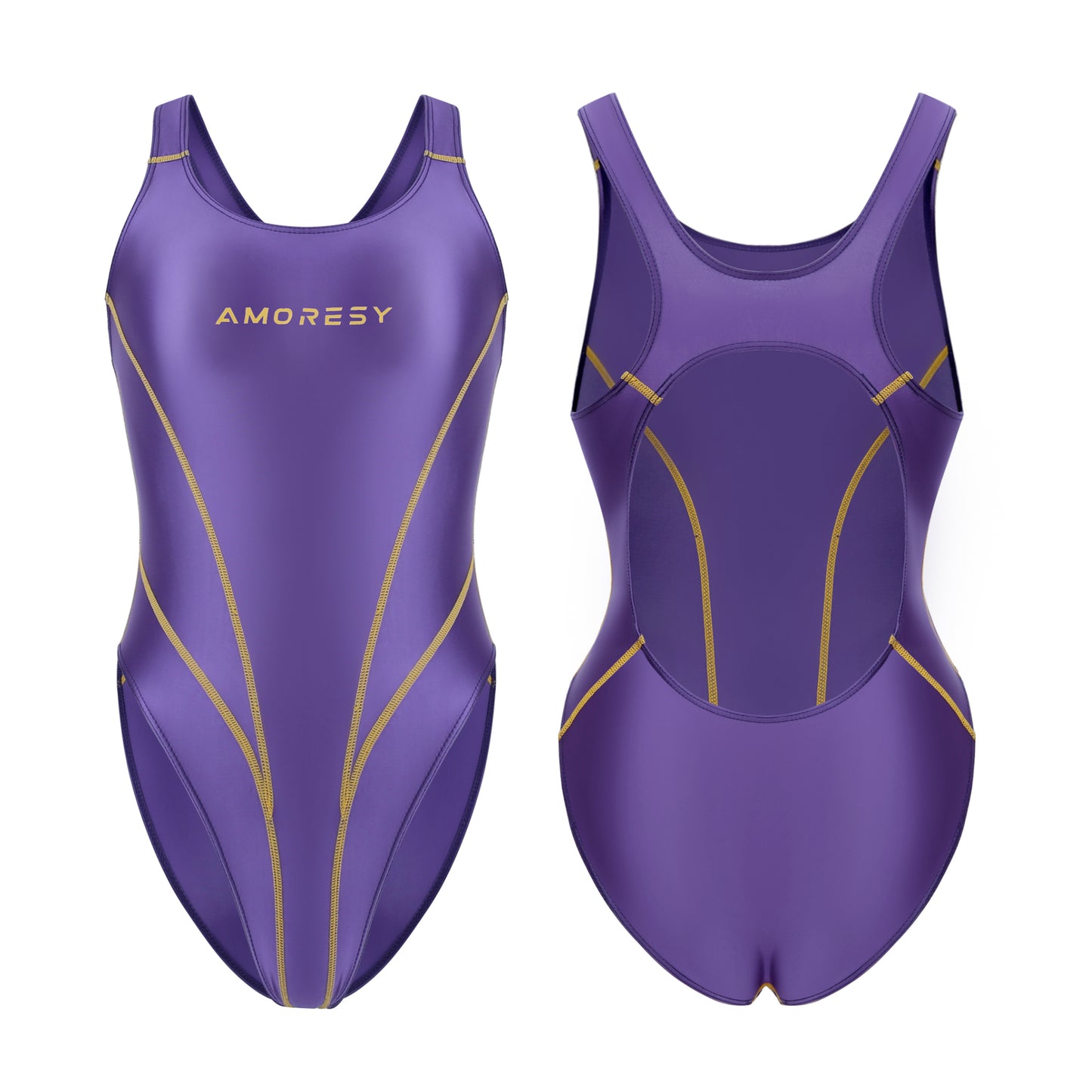 Vellustre C-Series High-Leg Backless Swimsuit Leotard