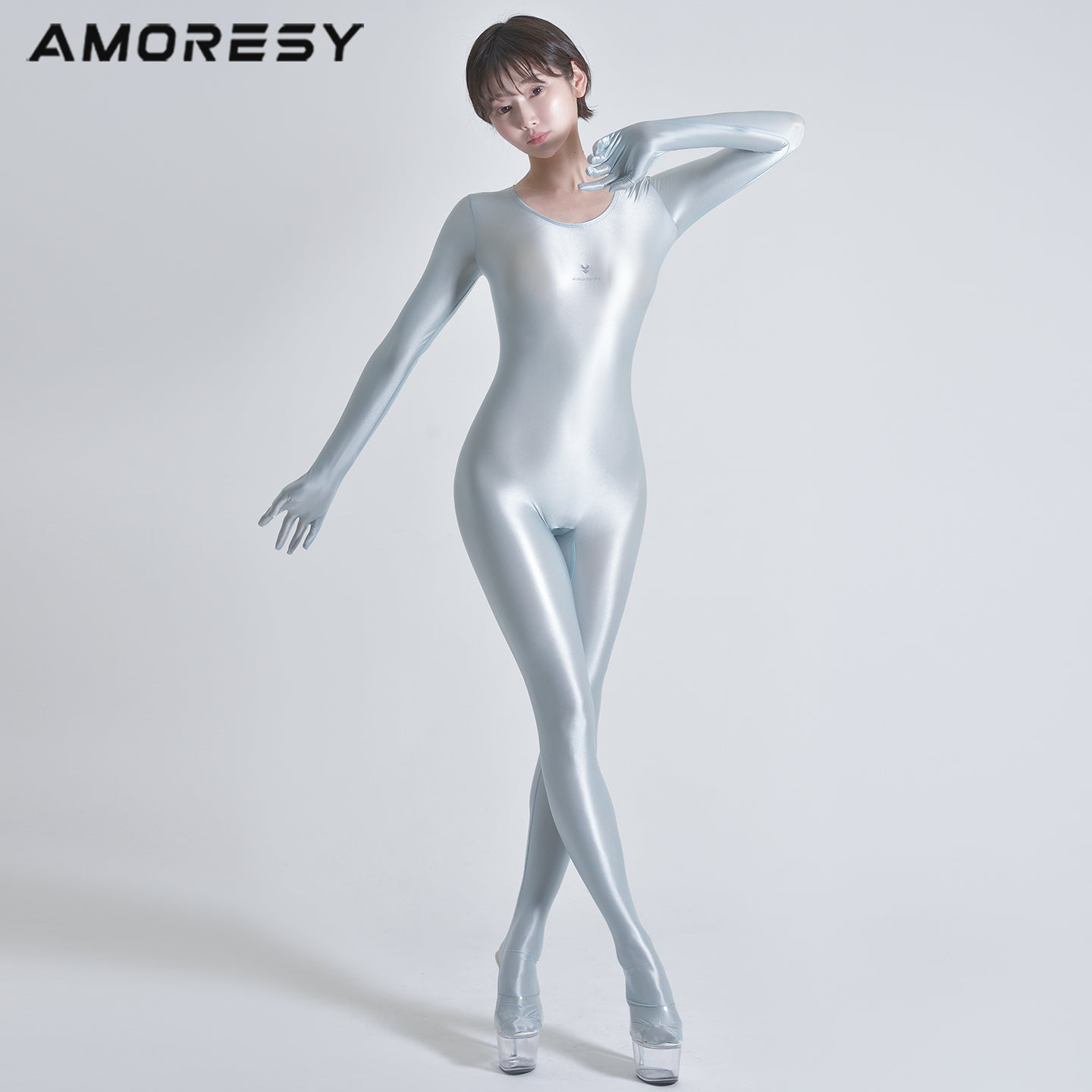 Inferna Sheer Full-Body Catsuit – Gloved and Footed Design